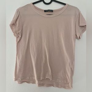 Brandy Melville Pale Pink Baby Tee